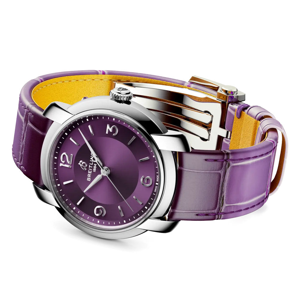 Breitling Lady Premier 36mm Purple Dial Automatic Ladies Watch A10310121Q1P1