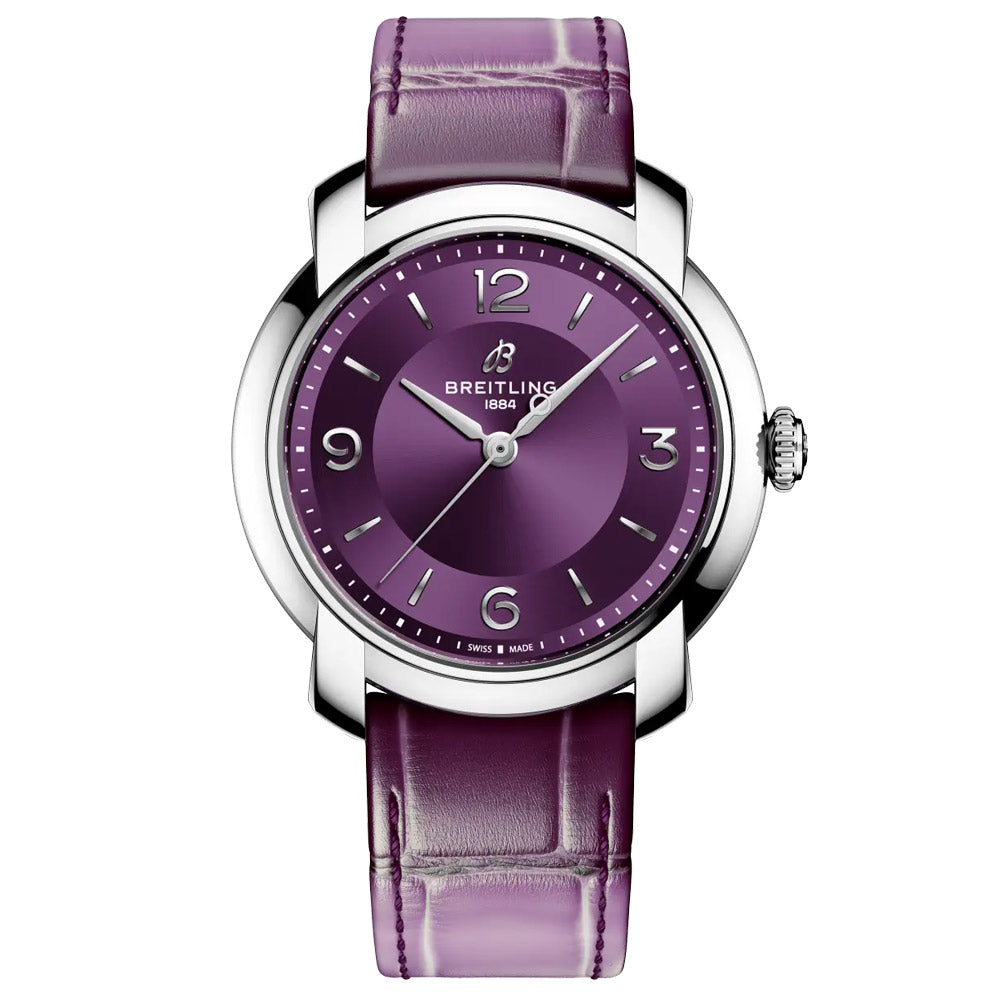 Breitling Lady Premier 36mm Purple Dial Automatic Ladies Watch A10310121Q1P1