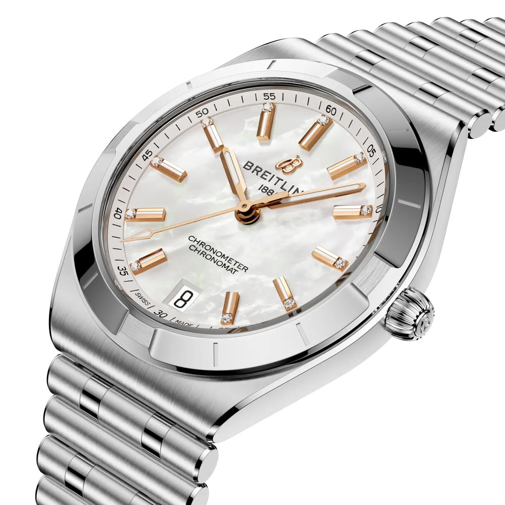 Breitling Chronomat 36mm MOP Dial Automatic Ladies Watch A10320101A1A1