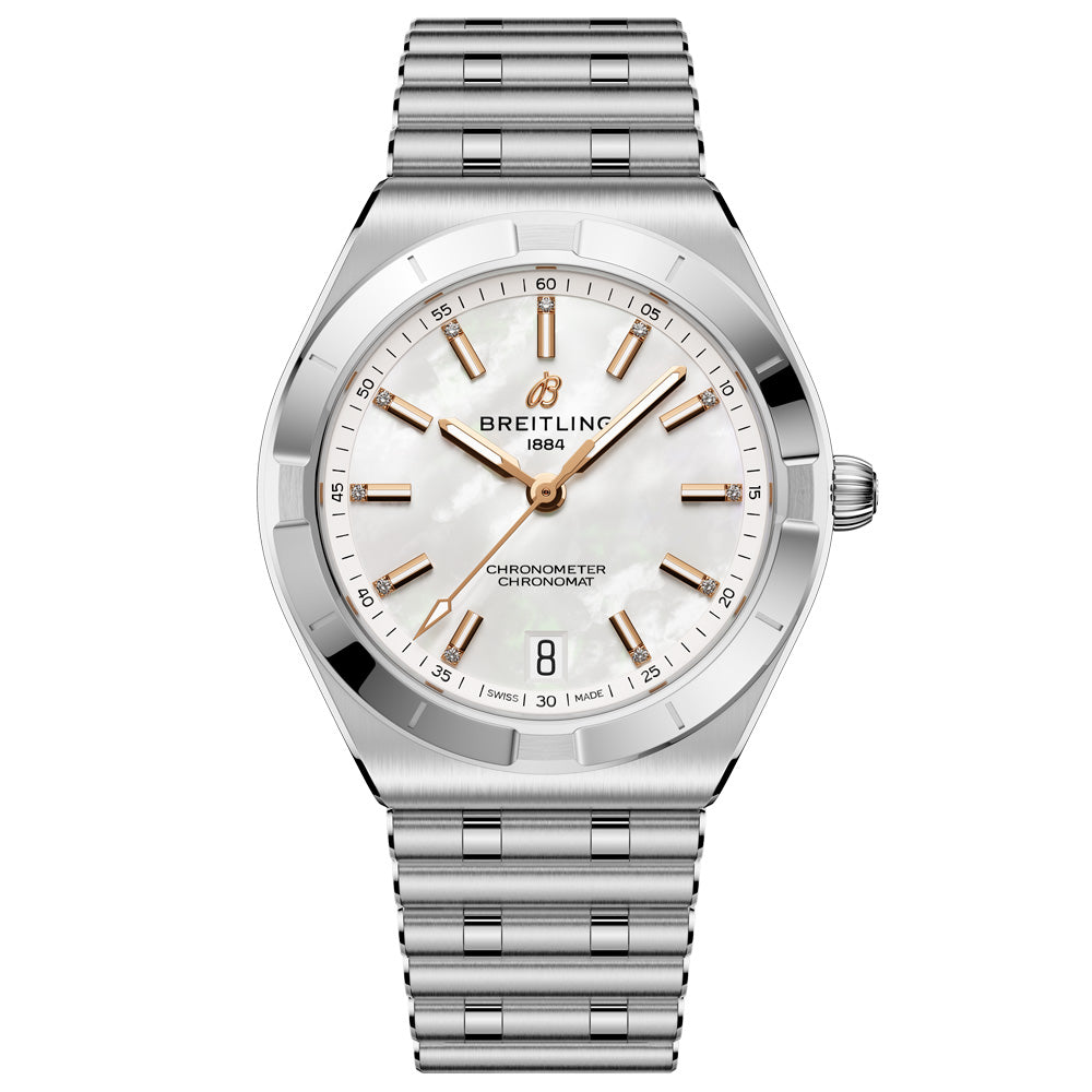 Breitling Chronomat 36mm MOP Dial Automatic Ladies Watch A10320101A1A1