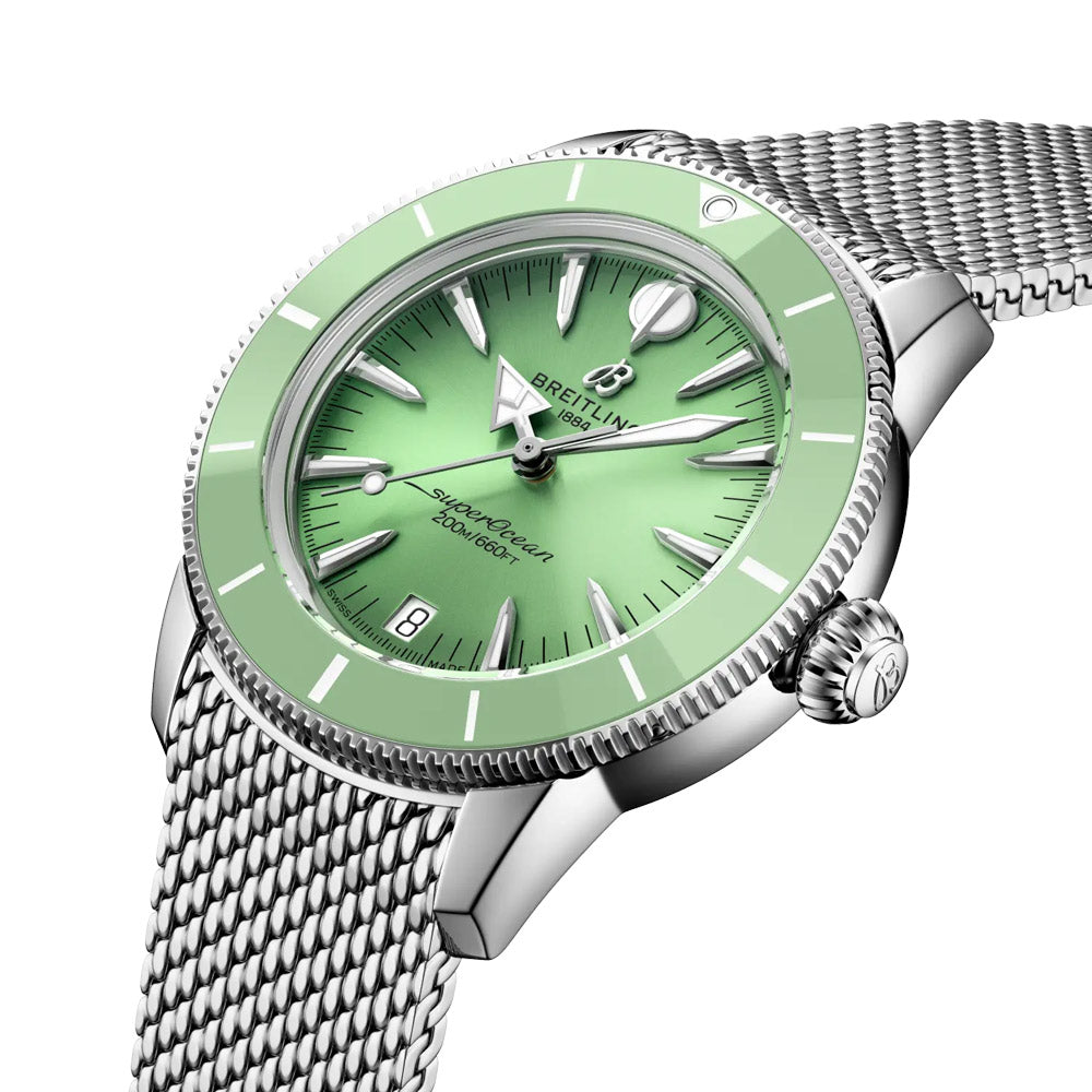 Breitling Superocean Heritage 36mm Green Dial Automatic Watch A10390361L1A1