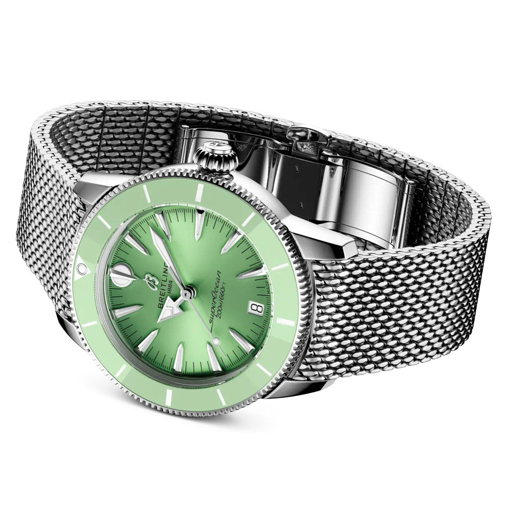 Breitling Superocean Heritage 36mm Green Dial Automatic Watch A10390361L1A1