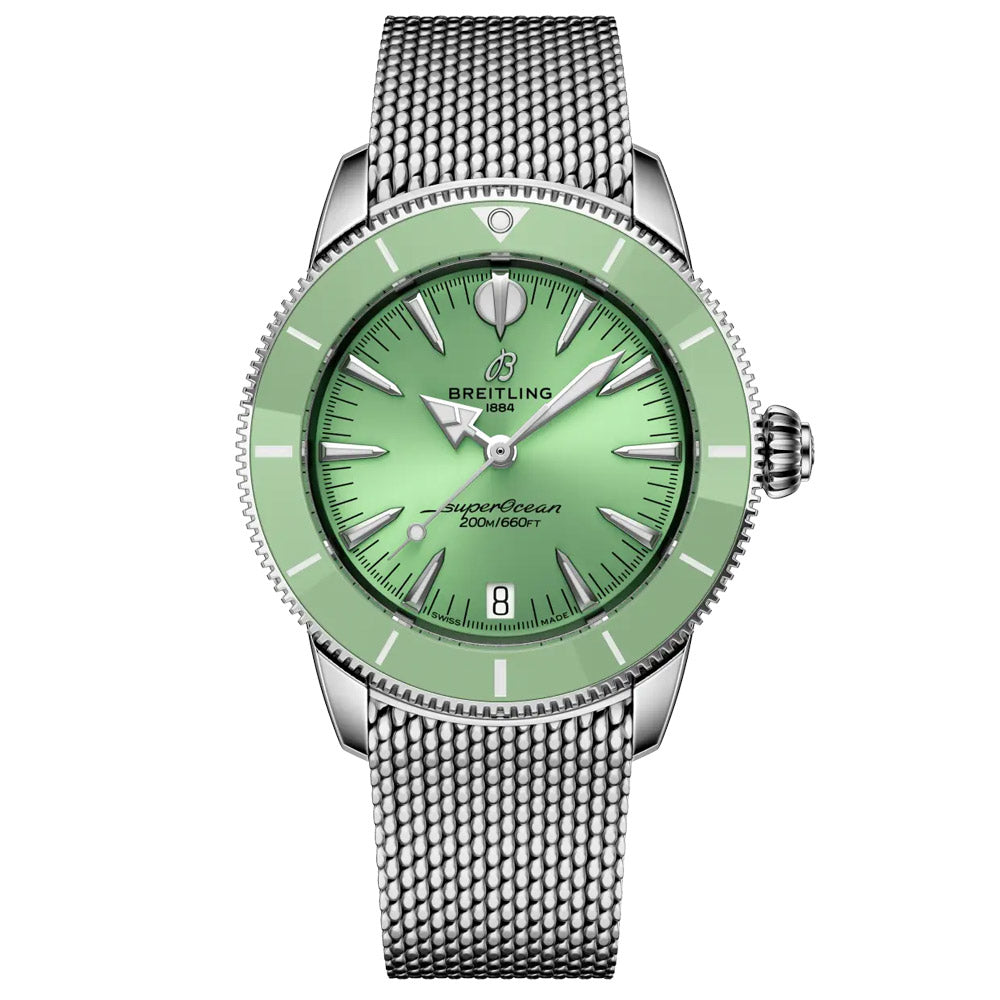 Breitling Superocean Heritage 36mm Green Dial Automatic Watch A10390361L1A1