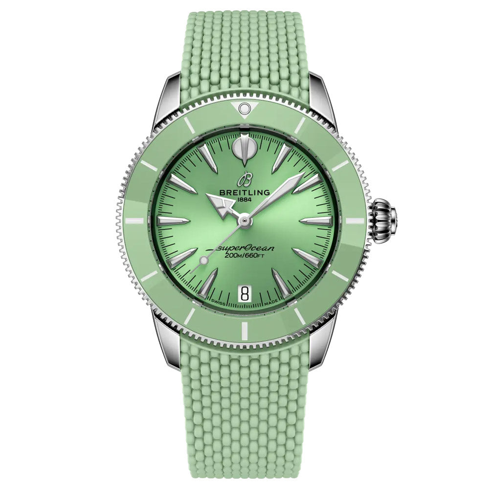 Breitling Superocean Heritage 36mm Green Dial Automatic Watch A10390361L1S1