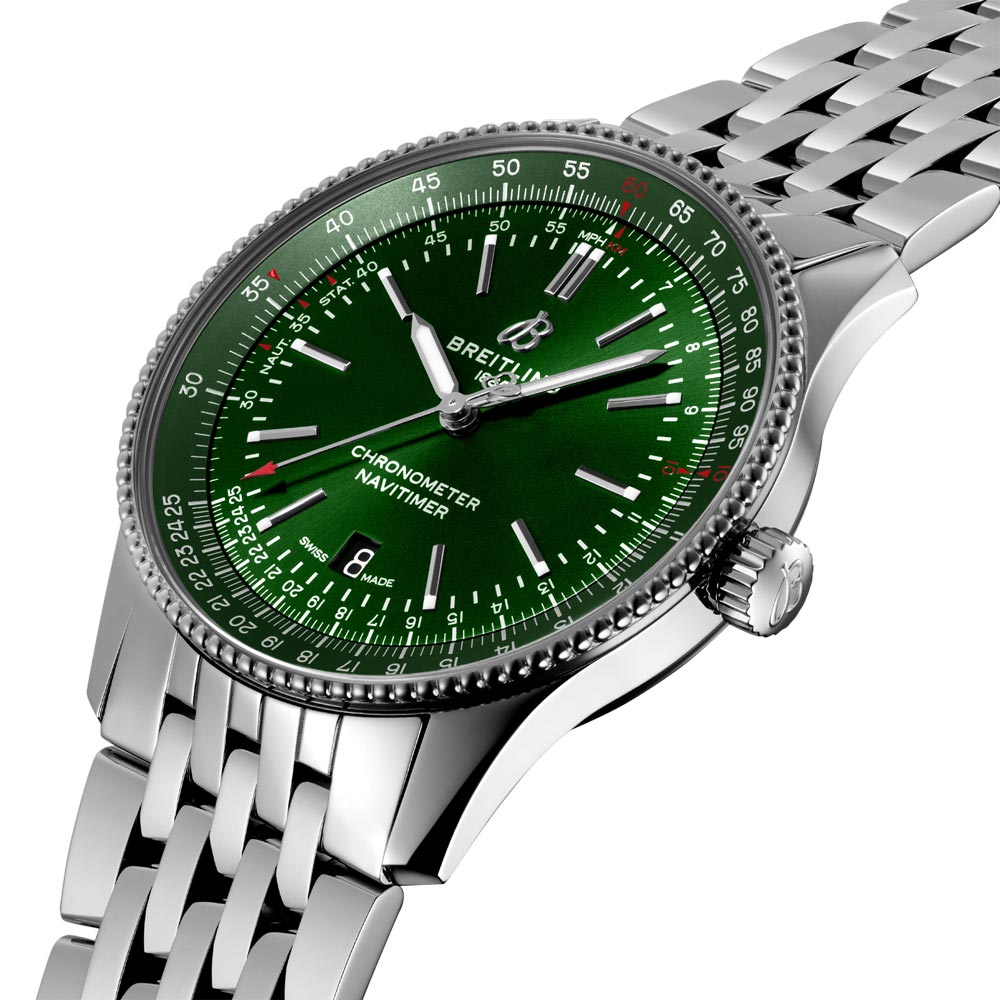 Breitling Navitimer 41mm Green Dial Automatic Gents Watch A17326361L1A