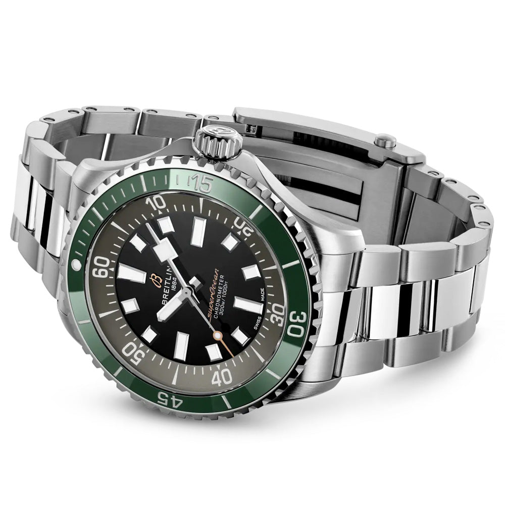 Breitling Superocean UK Limited Edition 44mm Black Dial Automatic Gents Watch A173762B1B2A1