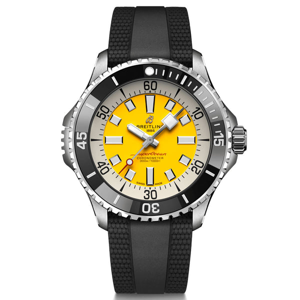 Breitling Superocean 46mm Yellow Dial Automatic Gents Watch A173781A1I1S1