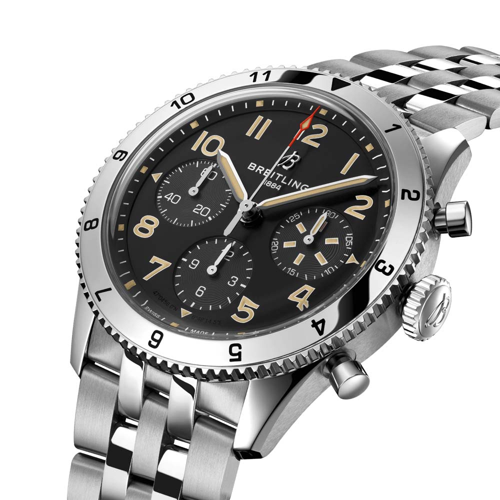 Breitling Classic AVI P-51 Mustang 42mm Black Dial Automatic Chronograph Gents Watch A233803A1B1A1
