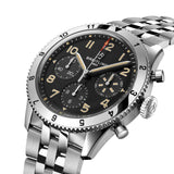 breitling classic avi p-51 mustang 42mm black dial automatic chronograph gents watch side view