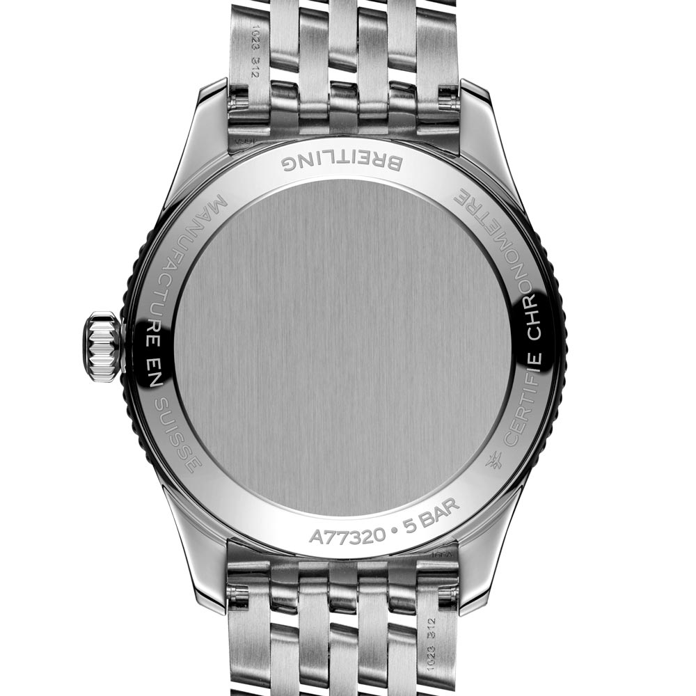Breitling Navitimer 32mm Pink MOP Diamond Dot Dial Quartz Ladies Watch A77320D91K1A1