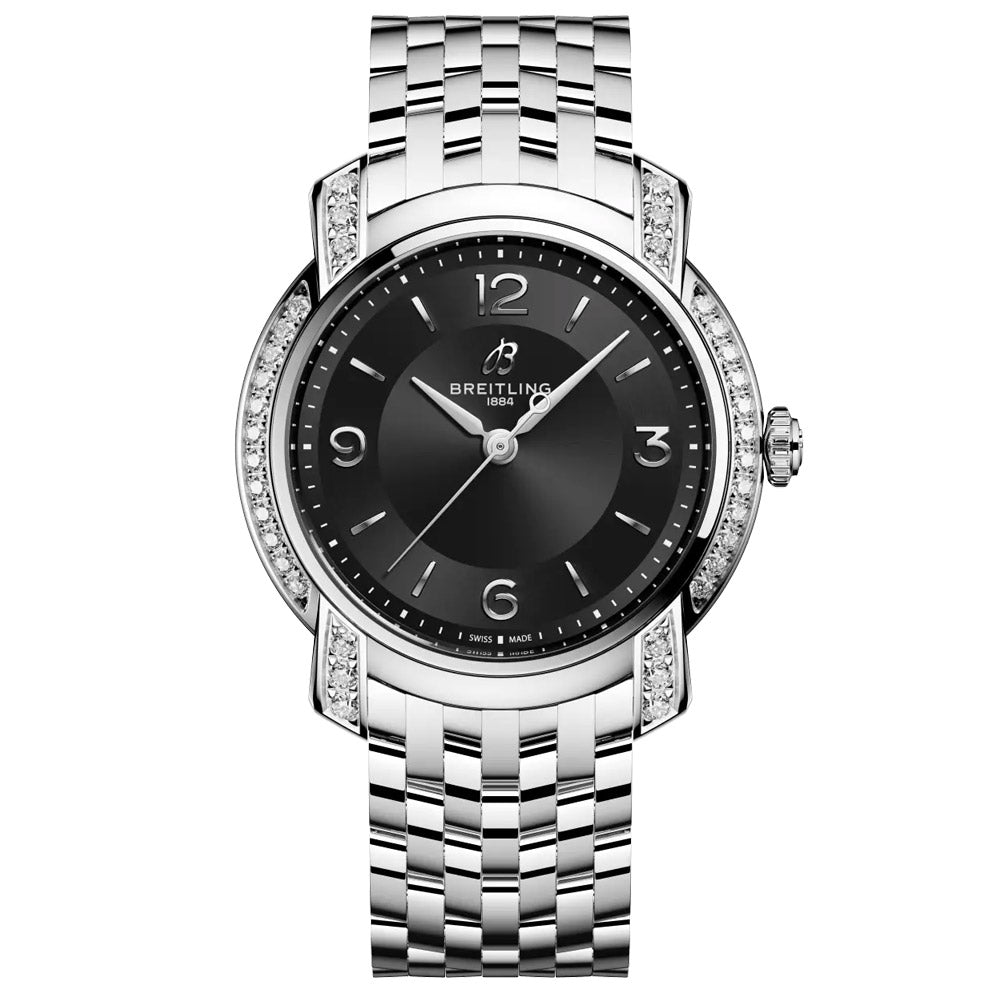 Breitling Lady Premier 32mm Black Dial Ladies Quartz Watch A77330671B1A1