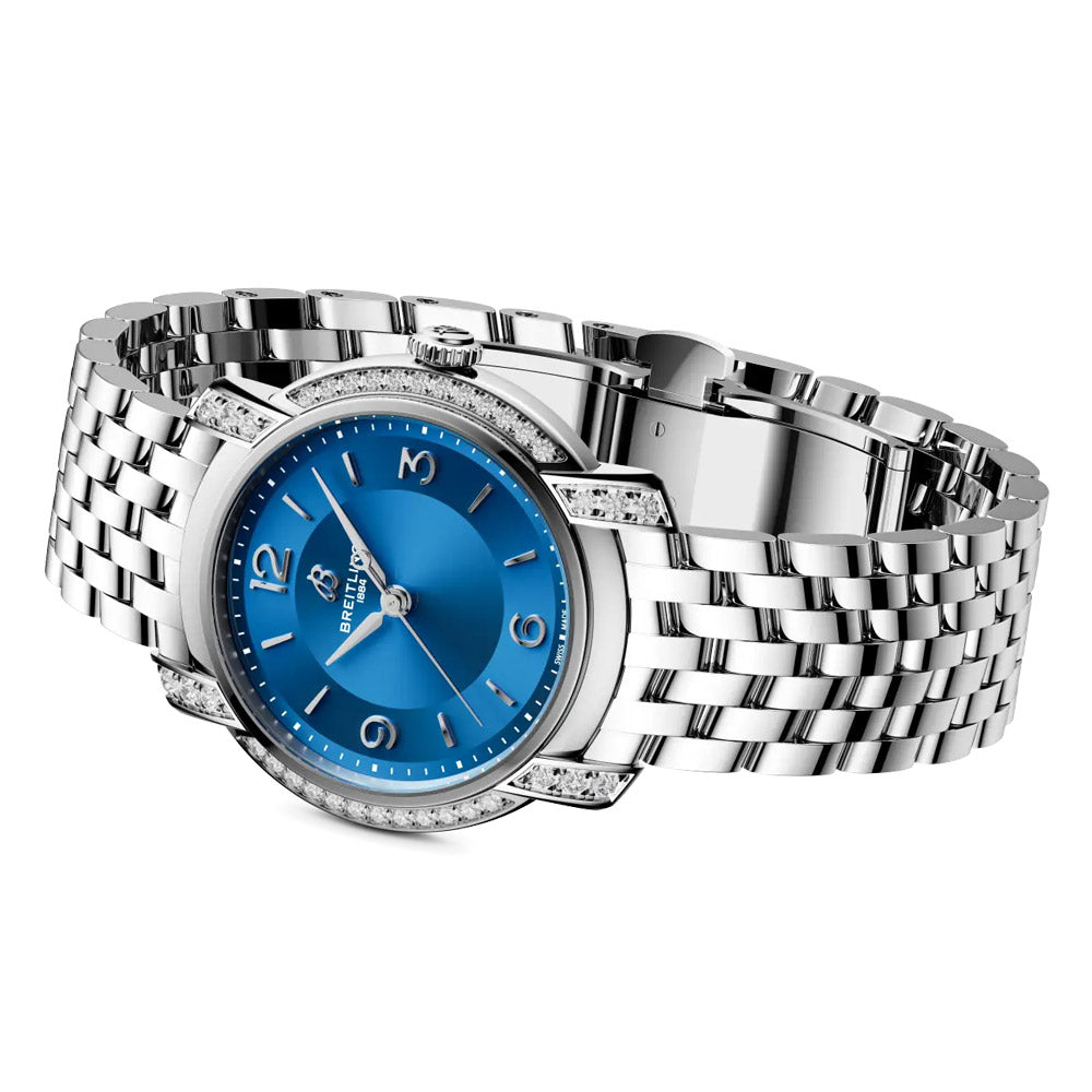 Breitling Lady Premier 32mm Blue Dial Ladies Quartz Watch A77330671C1A1