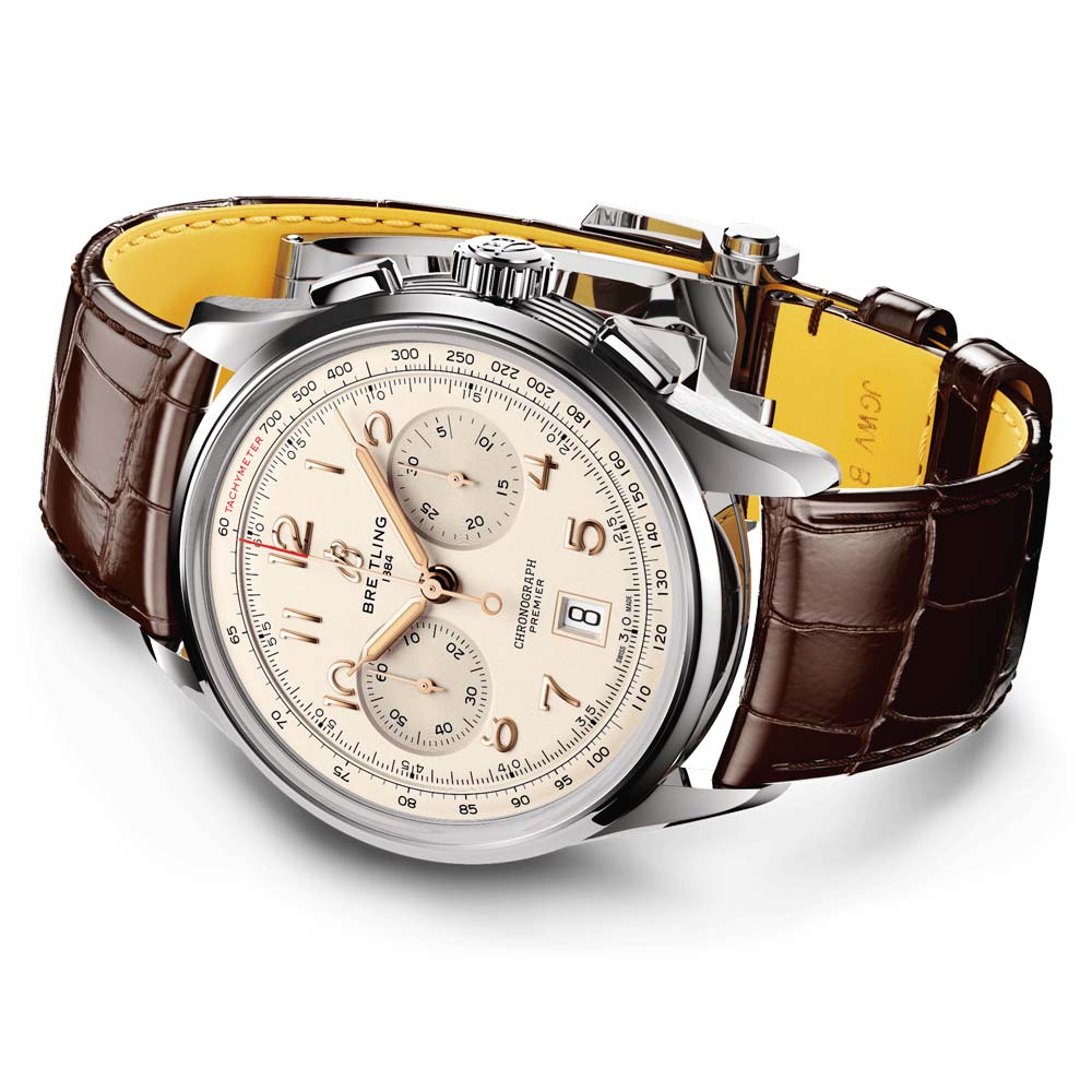 Breitling Premier B01 Chronograph 42mm Cream Dial Automatic Gents Watch AB0145211G1P1