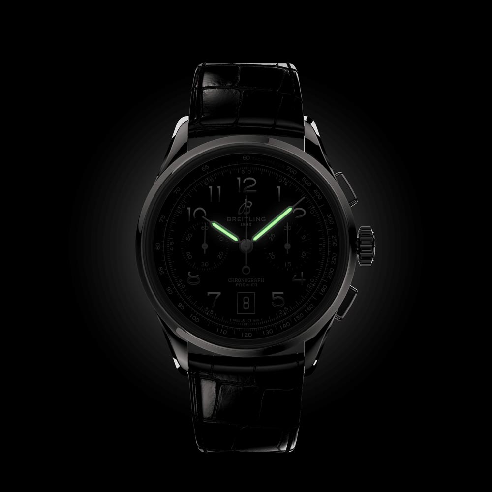 Breitling Premier B01 Chronograph 42mm Black Dial Automatic Gents Watch AB0145221B1P1