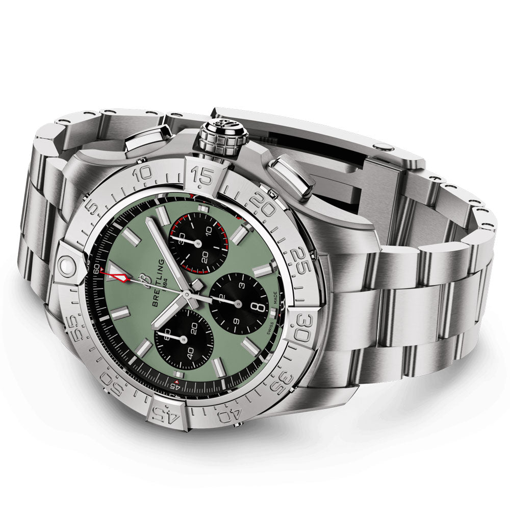 Breitling Avenger B01 Chronograph 44mm Green Dial Automatic Gents Watch AB0147101L1A1