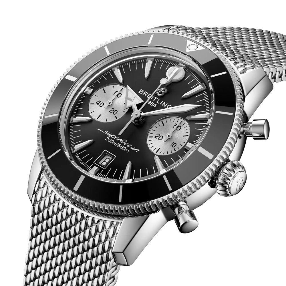 Breitling Superocean Heritage B01 Chronograph 42mm UK Special Edition Black Dial Automatic Gents Watch AB0156241B1A1