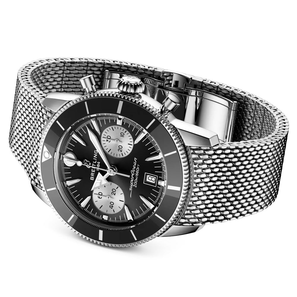 Breitling Superocean Heritage B01 Chronograph 42mm UK Special Edition Black Dial Automatic Gents Watch AB0156241B1A1