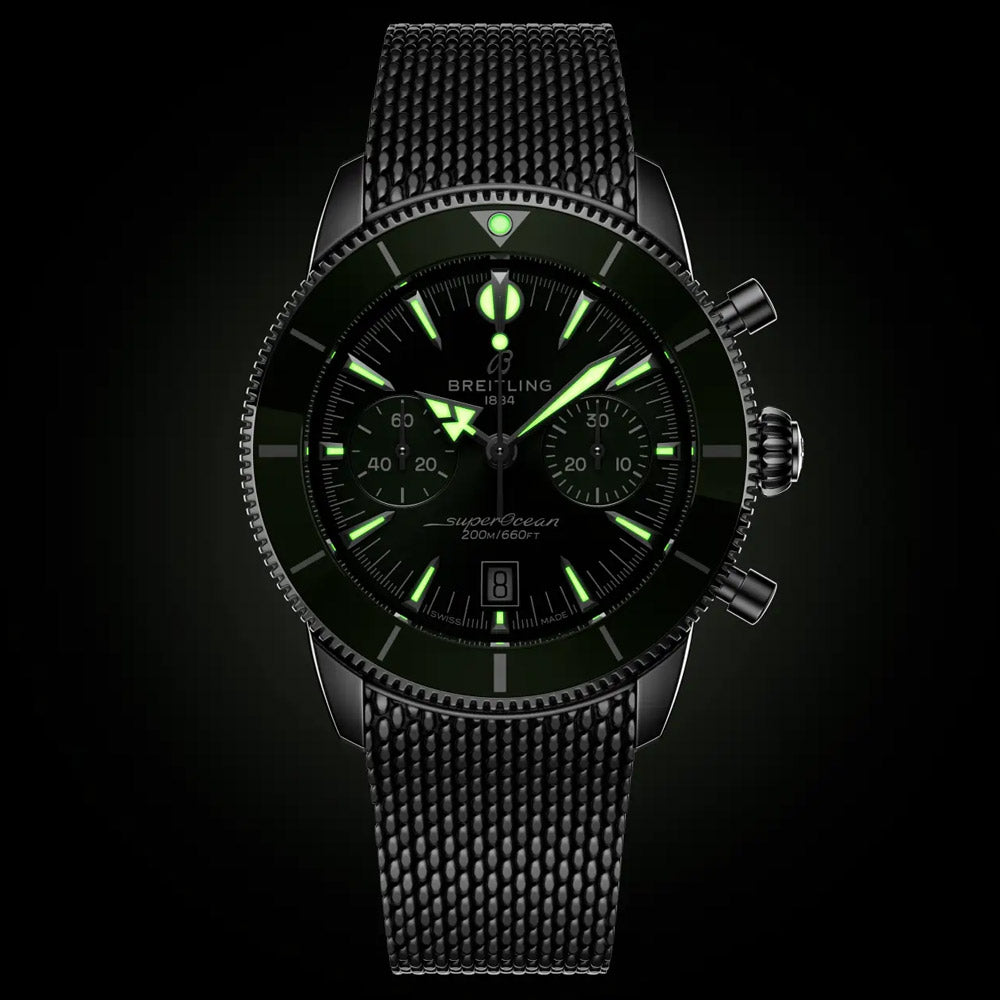 Breitling Superocean Heritage B01 Chronograph 42mm Green Dial Automatic Gents Watch AB0156361L1A1