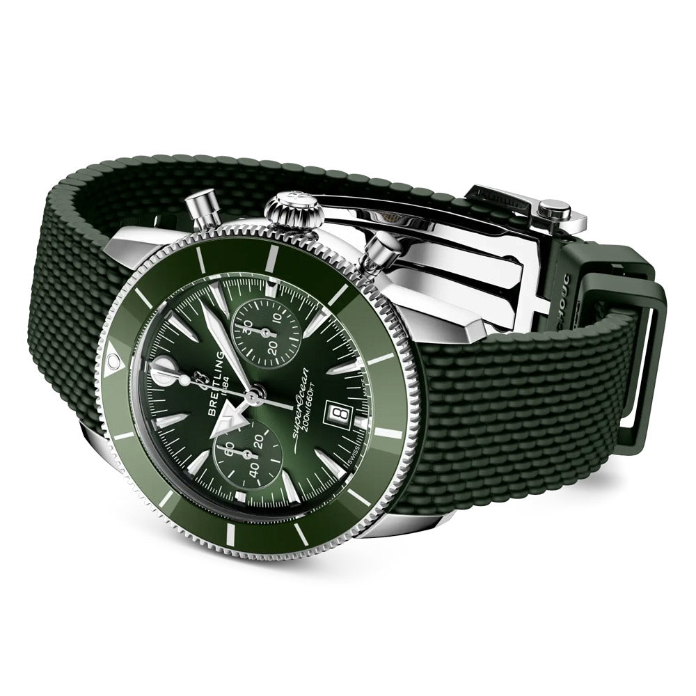 Breitling Superocean Heritage B01 Chronograph 42mm Green Dial Automatic Gents Watch AB0156361L1S1