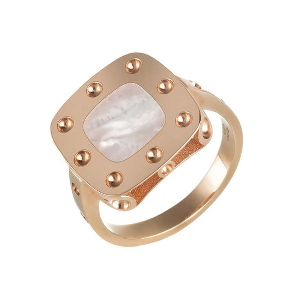Roberto Coin 18ct Rose Gold Mother Of Pearl Mini Pois Moi Ring ARV777RI0514R