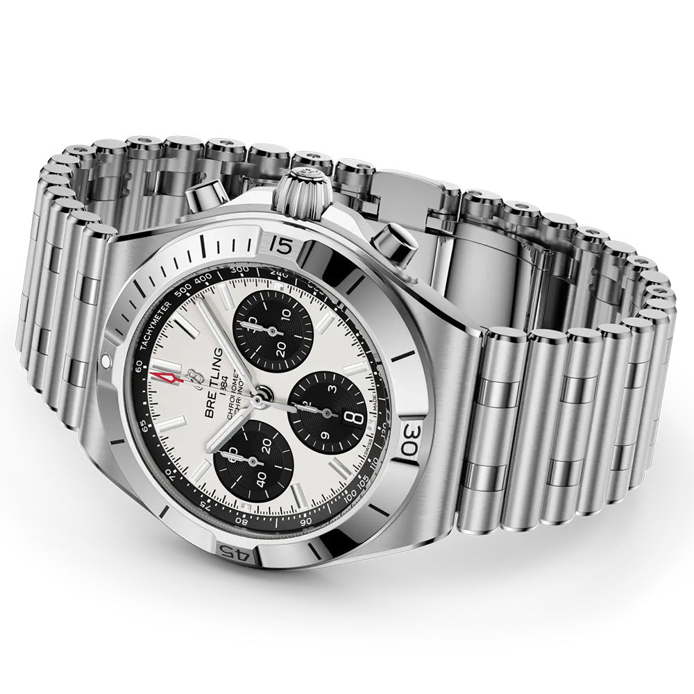 Breitling Chronomat B01 42mm White Dial Automatic Chronograph Gents Watch AB0158101A1A1