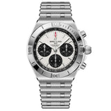 Breitling Chronomat B01 42mm White Dial Automatic Chronograph Gents Watch AB0158101A1A1