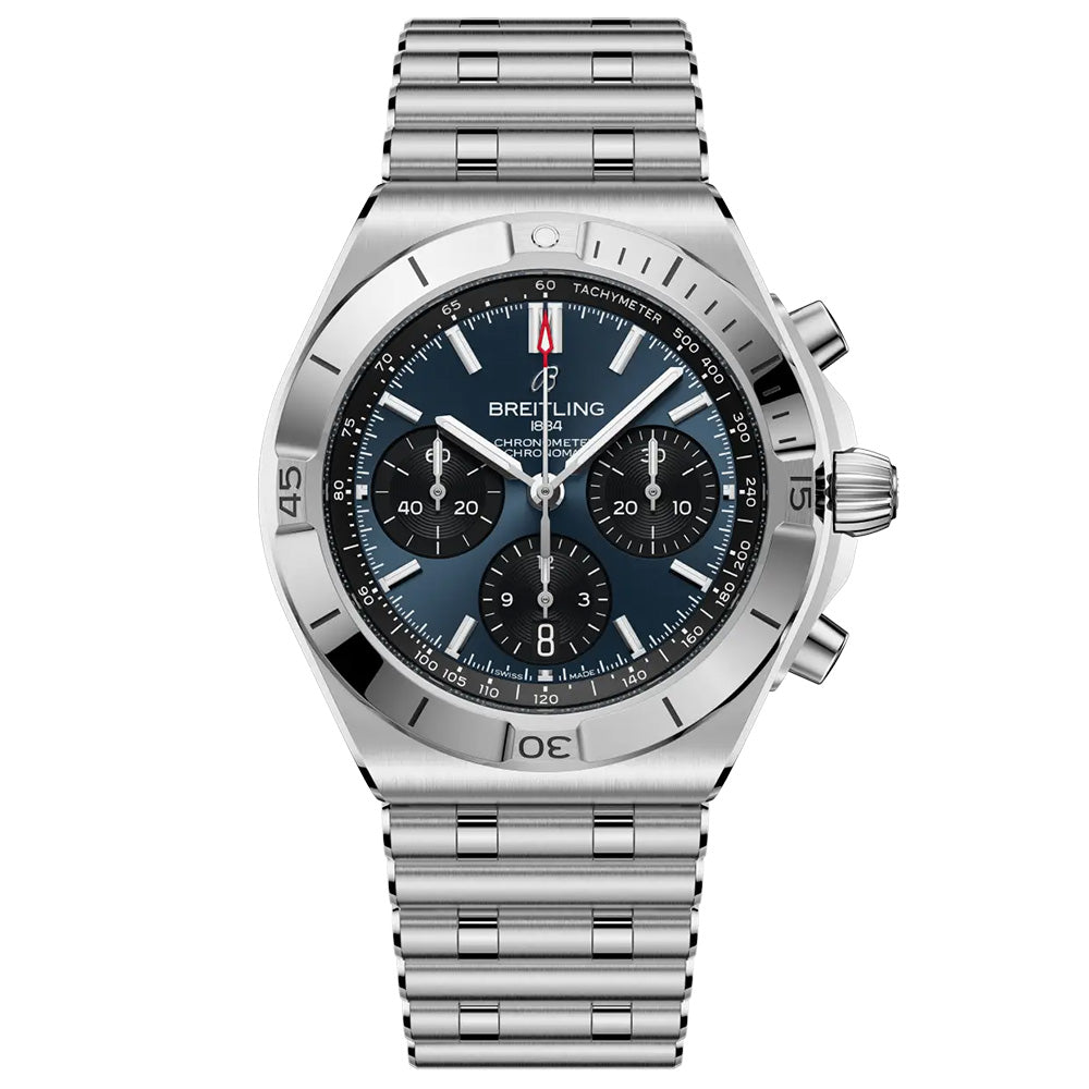 Breitling Chronomat B01 42mm Blue Dial Automatic Chronograph Gents Watch AB0158101C1A1