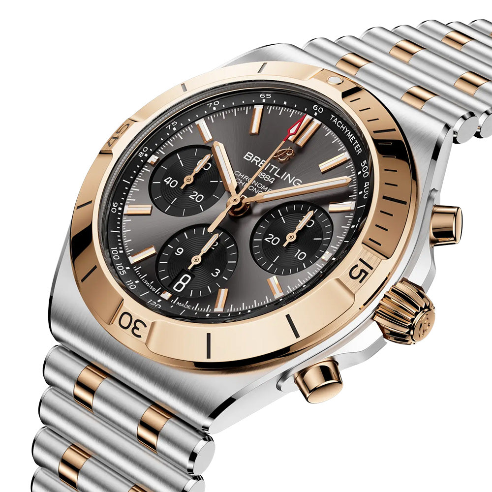 Breitling Chronomat B01 Chronograph 42mm Anthracite Dial Steel & 18ct Rose Gold Automatic Watch UB0158101B1U1