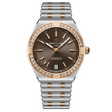 Breitling Chronomat 36mm Brown Gem-Set Dial Steel and 18ct Rose Gold Automatic Ladies Watch U10320591Q1U1