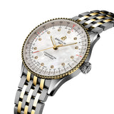 Breitling Navitimer 36mm MOP Dial 18ct Gold and Steel Automatic Ladies Watch D173271A1A1D1