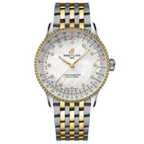 Breitling Navitimer 36mm MOP Dial 18ct Gold and Steel Automatic Ladies Watch D173271A1A1D1