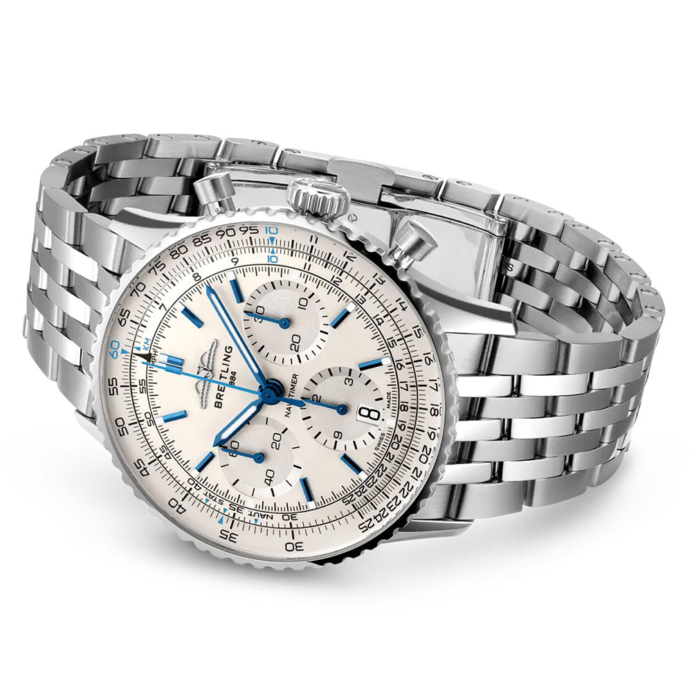 Breitling Navitimer B01 Chronograph 41mm White Dial Automatic Gents Watch AB0139A71G1A1