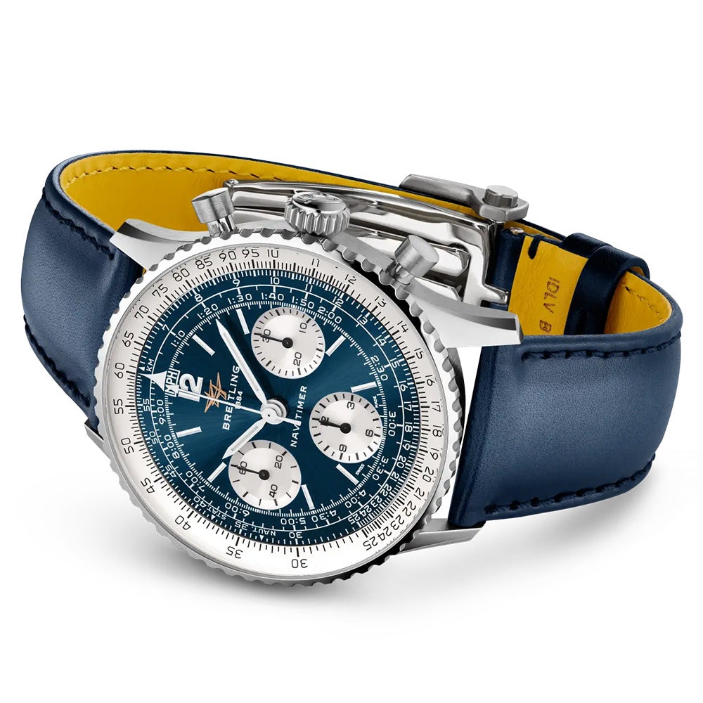 Breitling Navitimer B09 Chronograph 41mm Blue Dial Manual Wound Gents Watch AB0950211C1X1