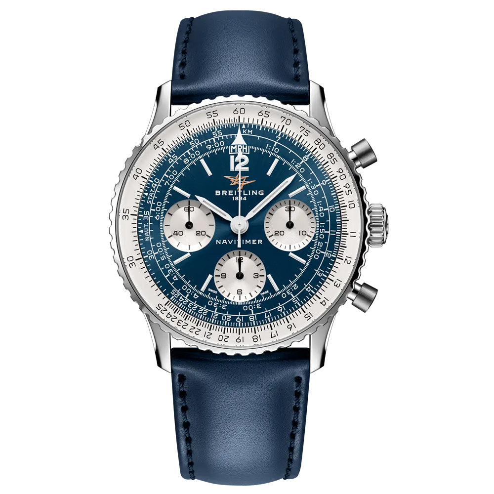 Breitling Navitimer B09 Chronograph 41mm Blue Dial Manual Wound Gents Watch AB0950211C1X1