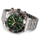 Breitling Super Chronomat B01 Chronograph 44mm Green Dial Steel and 18ct Red Gold Automatic Watch UB0136251L1U1