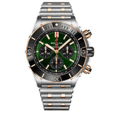 Breitling Super Chronomat B01 Chronograph 44mm Green Dial Steel and 18ct Red Gold Automatic Watch UB0136251L1U1