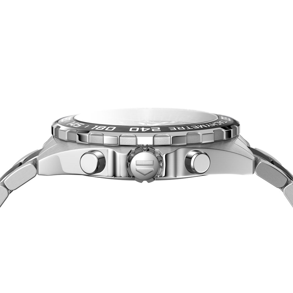 TAG Heuer Formula 1 43mm Grey Dial Steel & Ceramic Quartz Chronograph Gents Watch CAZ1011.BA0843