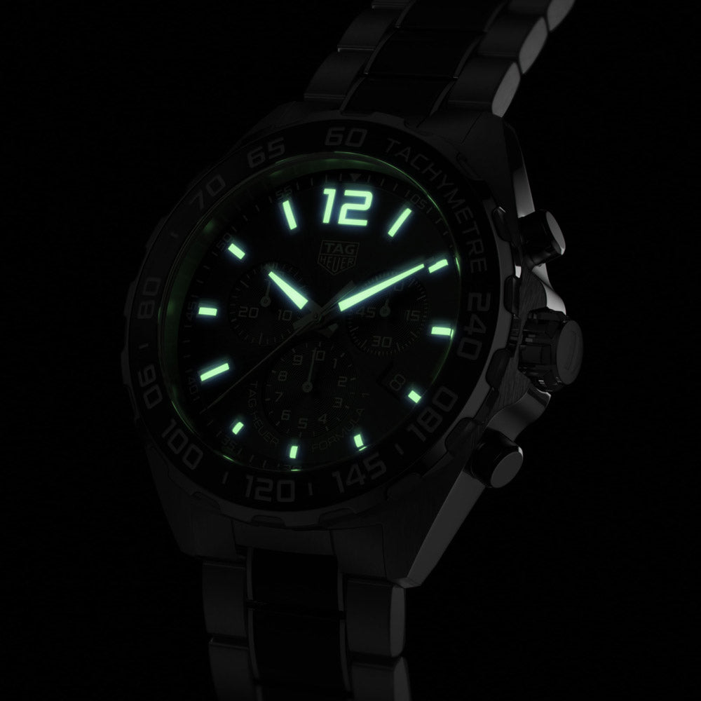 TAG Heuer Formula 1 43mm Grey Dial Steel & Ceramic Quartz Chronograph Gents Watch CAZ1011.BA0843