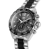 TAG Heuer Formula 1 43mm Grey Dial Steel & Ceramic Quartz Chronograph Gents Watch CAZ1011.BA0843