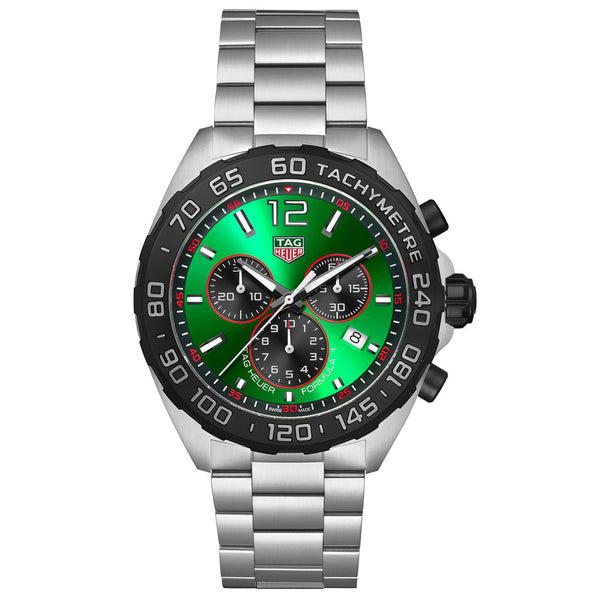 TAG Heuer Formula 1 43mm Green Dial Quartz Chronograph Gents Watch CAZ101AP.BA0842