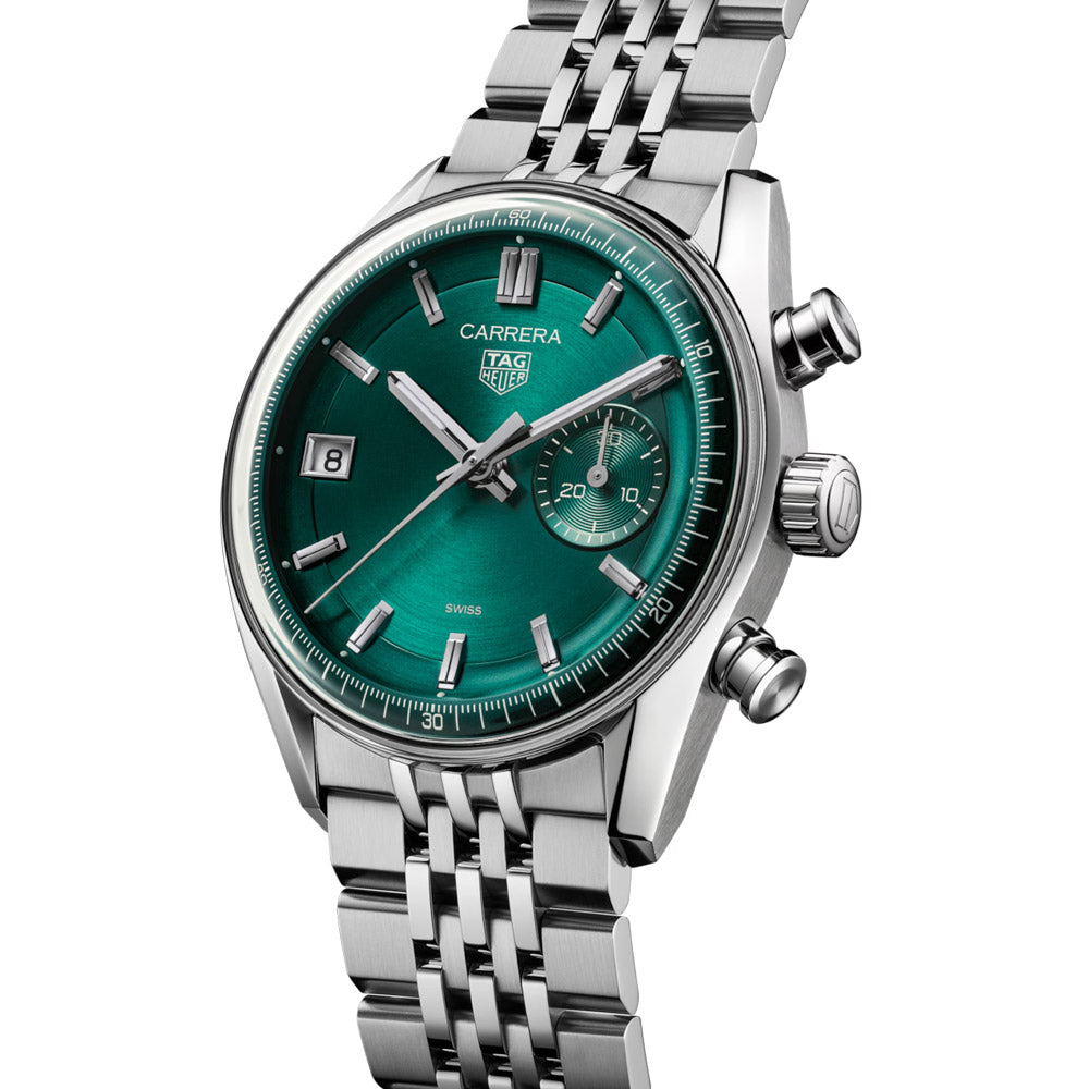 TAG Heuer Carrera Chronograph 39mm Green Dial Automatic Watch CBS2211.BA0048