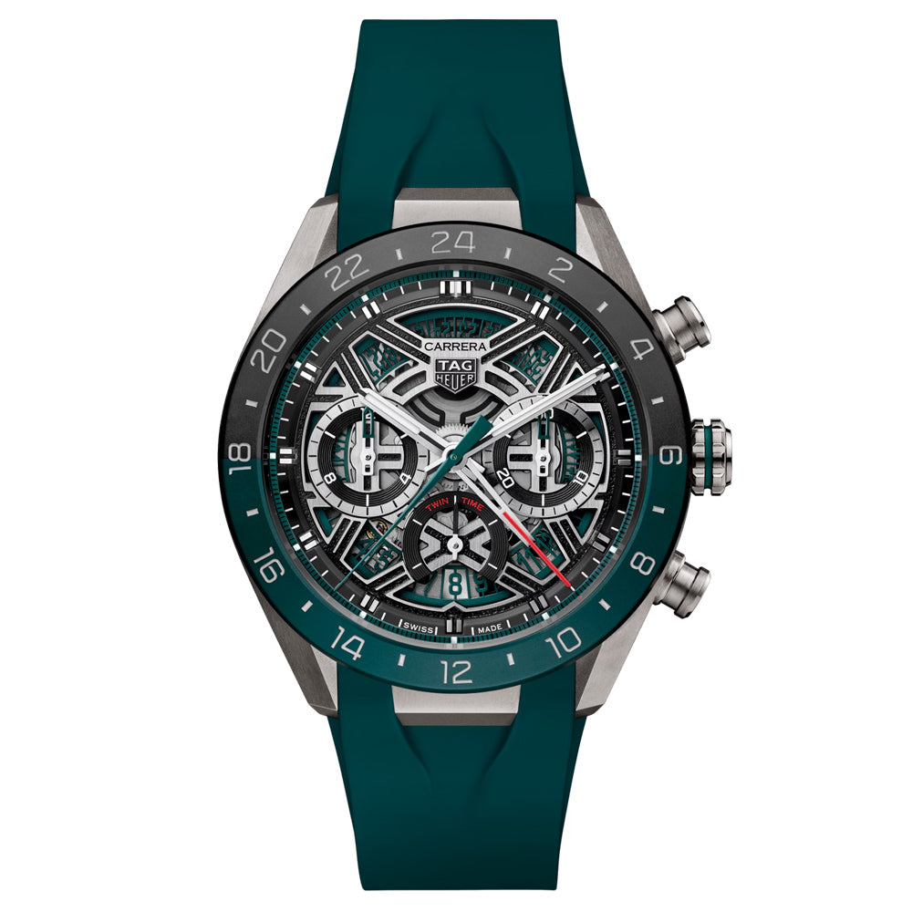 TAG Heuer Carrera Chronograph Extreme Sport Twin-Time 44mm Titanium Automatic Watch CBU2084.FT6297