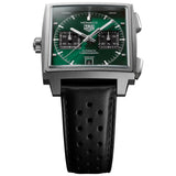 TAG Heuer Monaco 39mm Green Dial Titanium Automatic Chronograph Watch CDW2180.FC8360