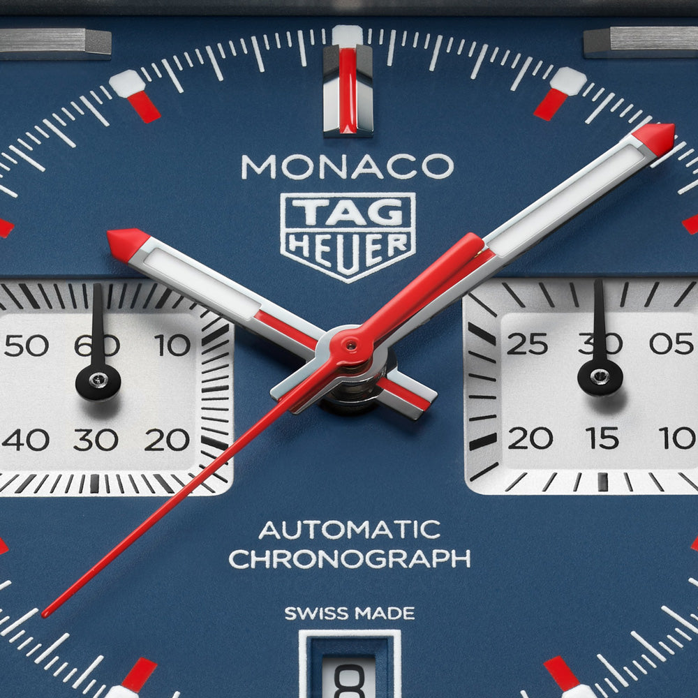 TAG Heuer Monaco 39mm Blue Dial Titanium Automatic Chronograph Watch CDW2181.FC8360