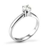 The Delphinium Platinum Round Brilliant Cut Diamond Solitaire Engagement Ring