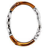 Gucci Bamboo Bangle 22mm Silver Dial Quartz Ladies Watch YA170502