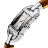 Gucci Bamboo Bangle 22mm Silver Dial Quartz Ladies Watch YA170502