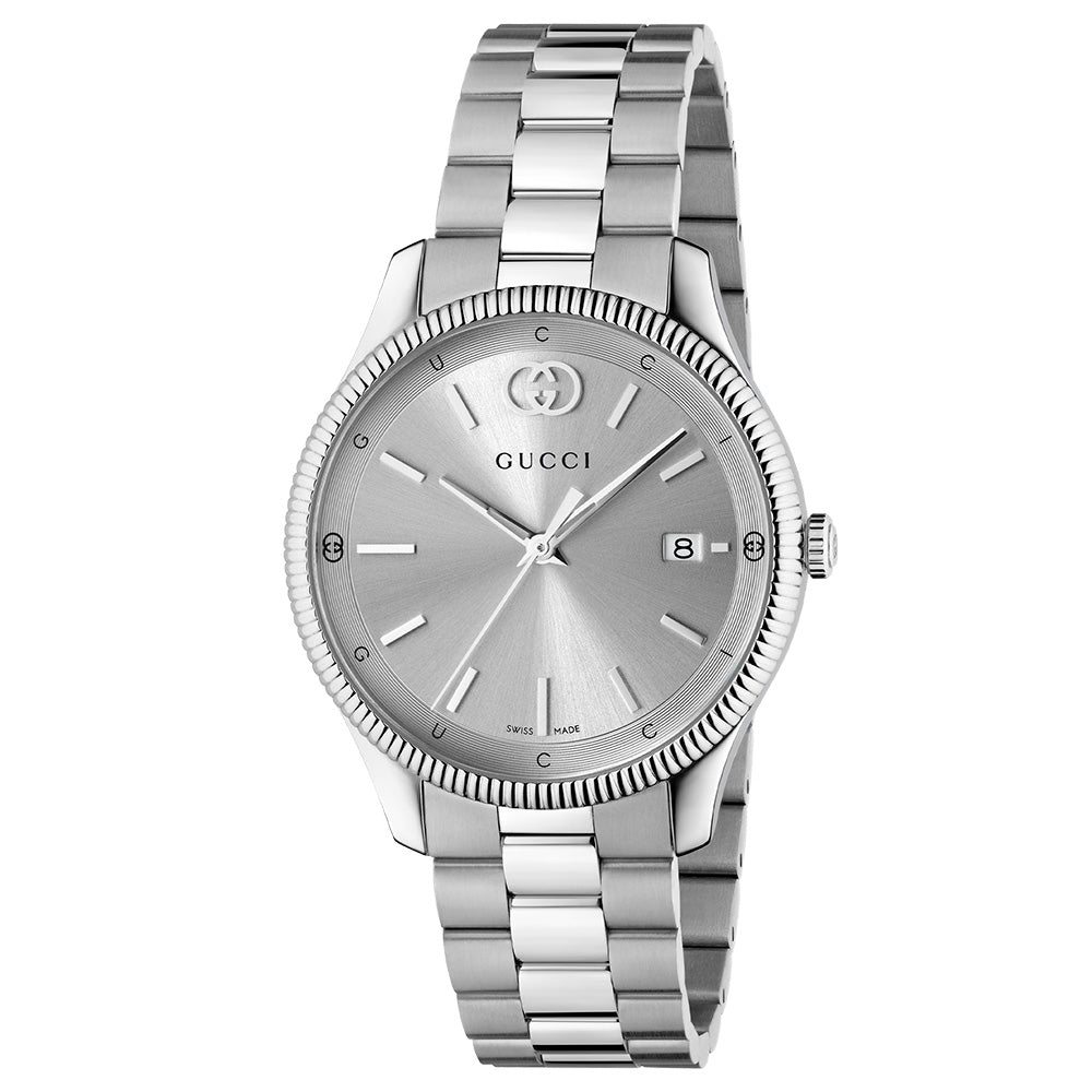 Gucci G-Timeless 38m Silver Dial Quartz Watch YA1264232