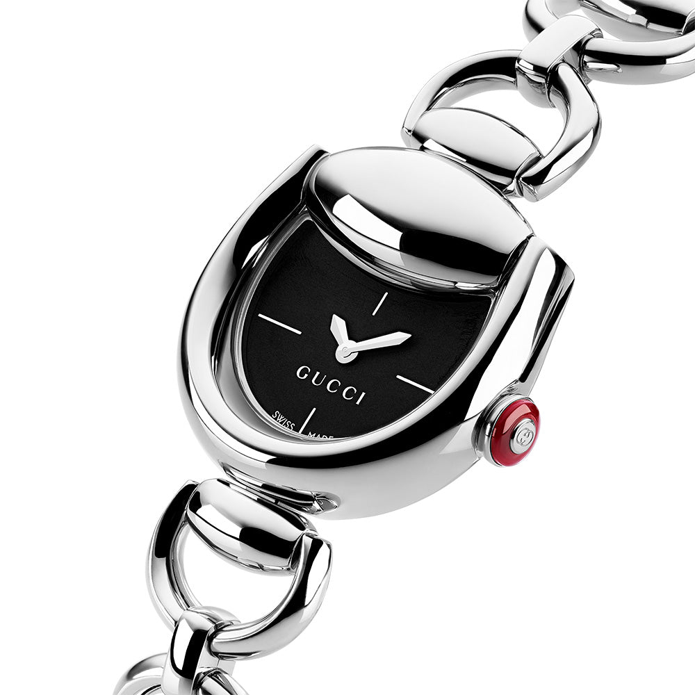 Gucci Horsebit 27mm Black Dial Quartz Ladies Watch YA168501