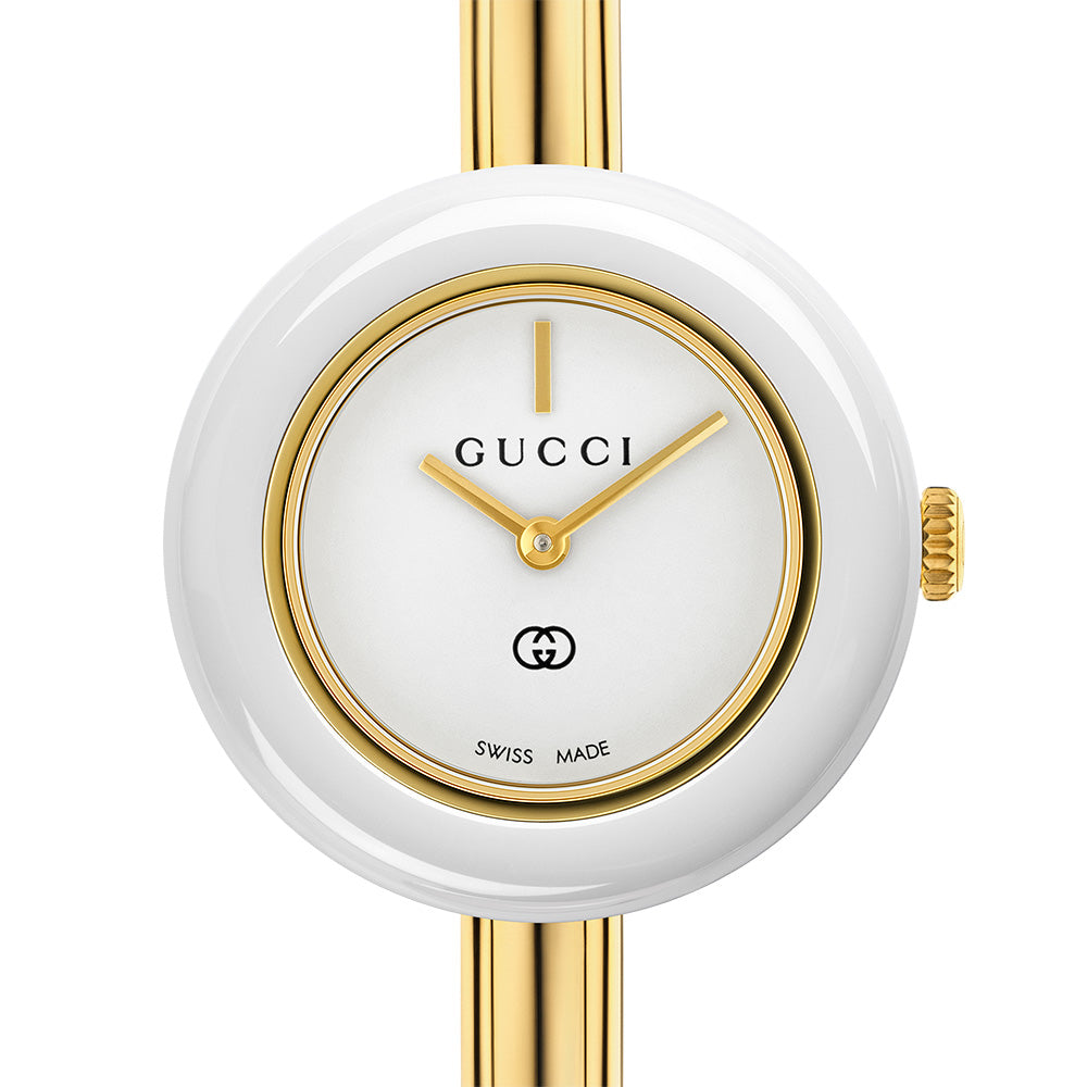 Gucci Play 28mm White Dial Quartz Ladies Watch YA151543
